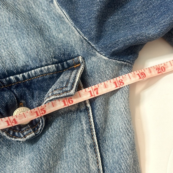 MAJE 
Patchwork-Effect Faded Denim Jacket (Size 1/small) - Picture 9 of 9